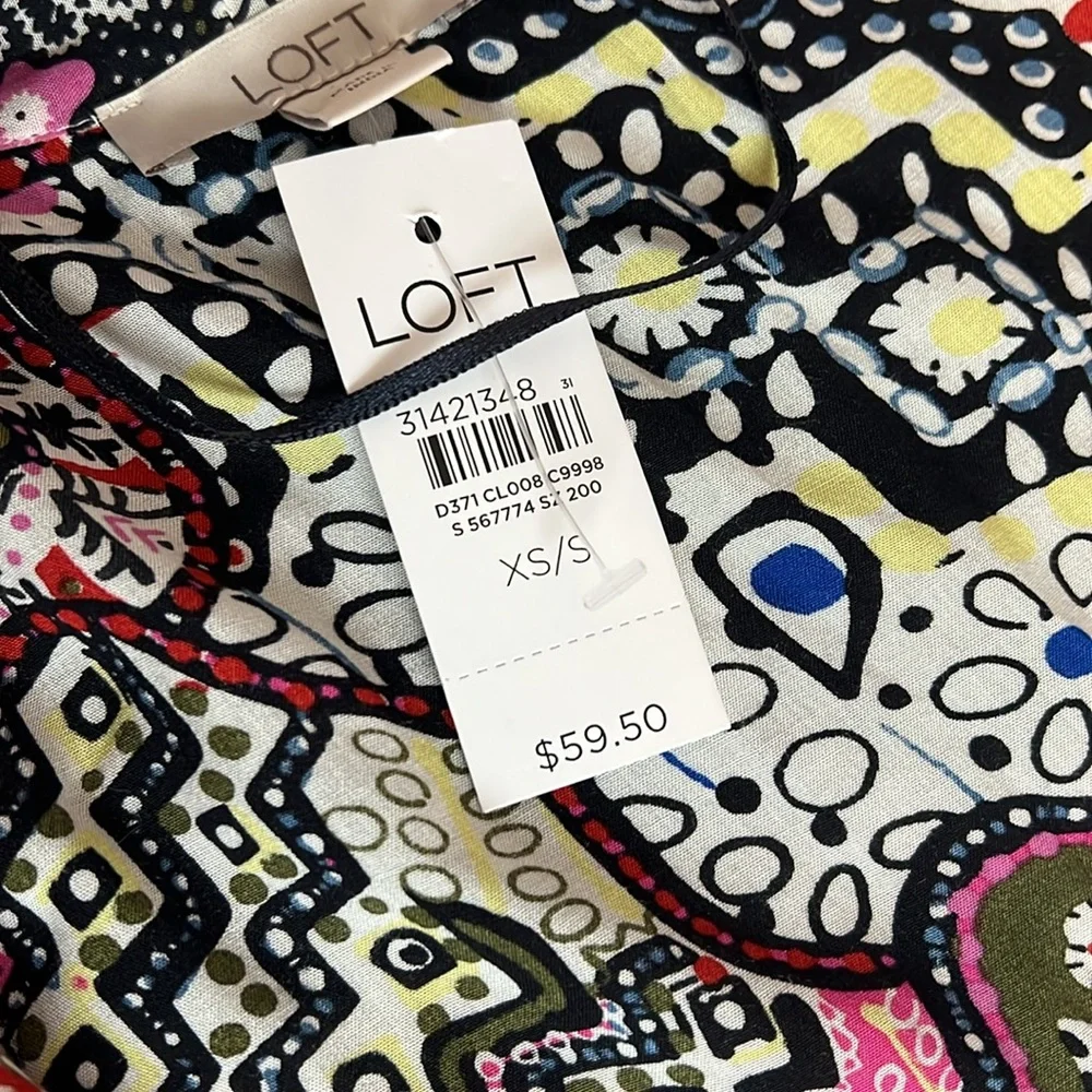 LOFT floral duster long cardigan, size XS/S NWT! - Picture 2 of 6